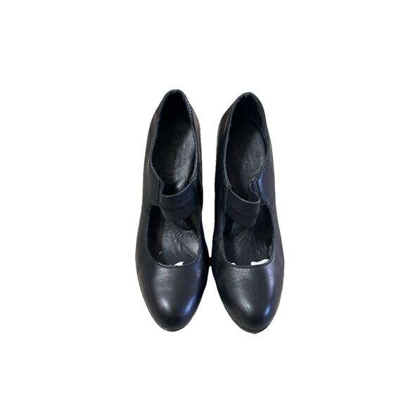 Born Mary Jane Black Leather Pump Heel Women’s 6 Preppy Classy - Picture 3 of 9